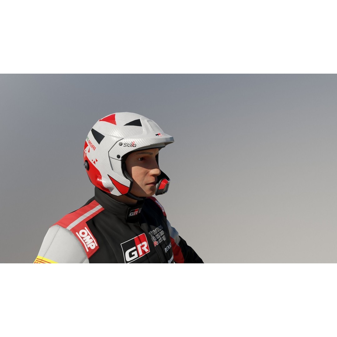 Rally Pilot 3D Model – Low Poly Rigged Character for Games, FBX - View 11