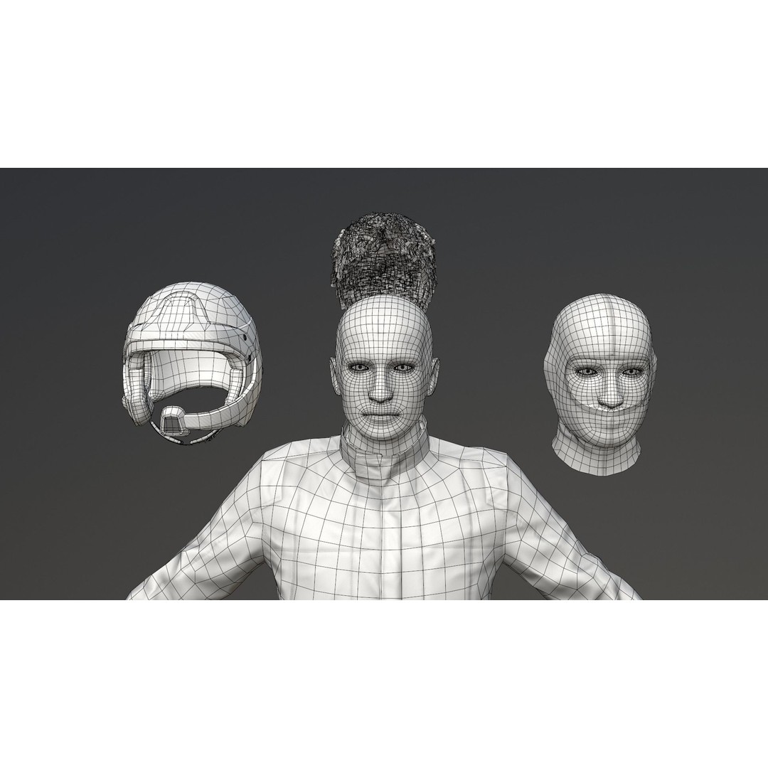 Rally Pilot 3D Model – Low Poly Rigged Character for Games, FBX - View 26