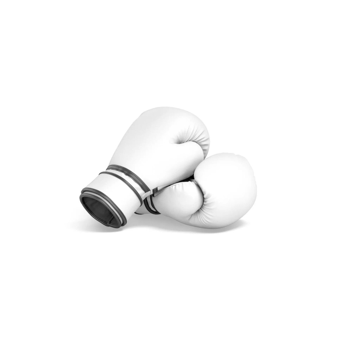 White Leather Boxing Gloves 3D Model – Sparring Equipment, FBX, PBR - View 2