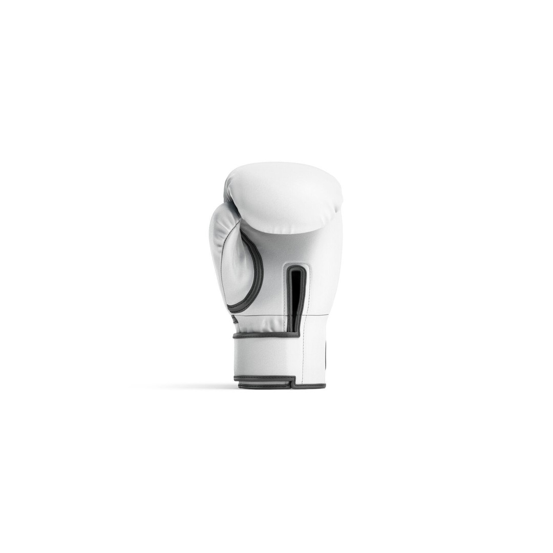 White Leather Boxing Gloves 3D Model – Sparring Equipment, FBX, PBR - View 3