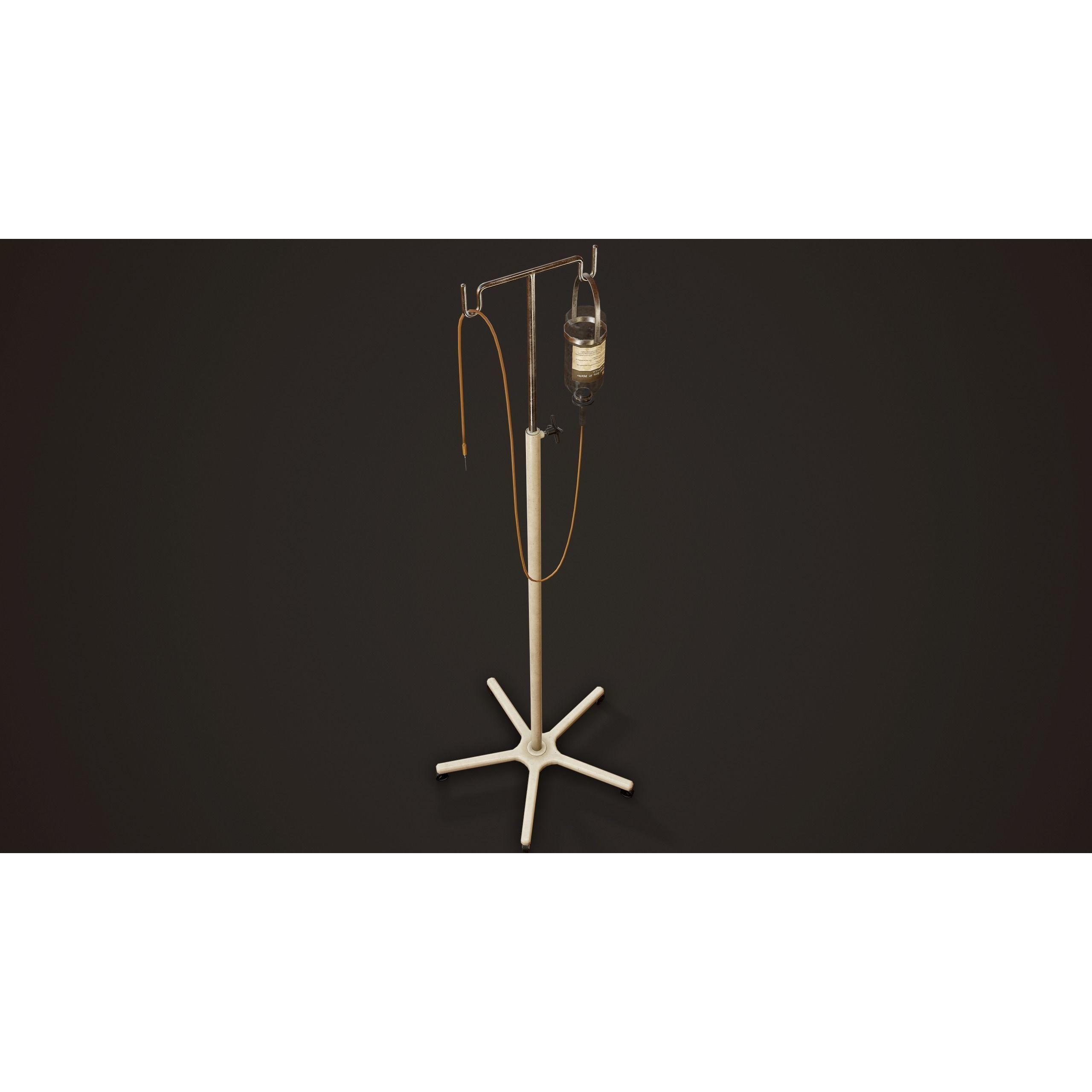 Hospital Drip Stand - Low-Poly Game-Ready 3D Model - View 6