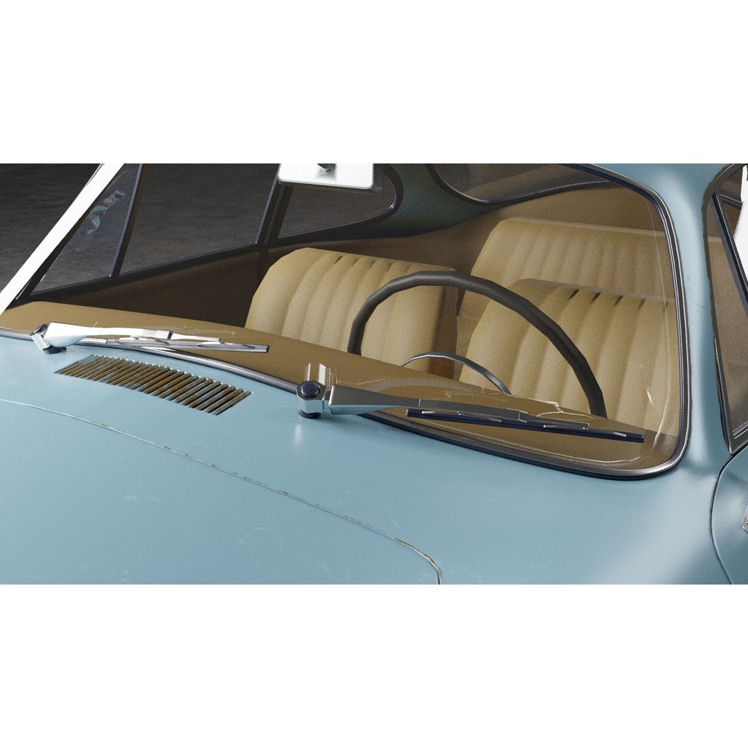 Porsche 356 C 3D Model – High Poly Car Asset, PBR Textures, FBX, OBJ - View 9