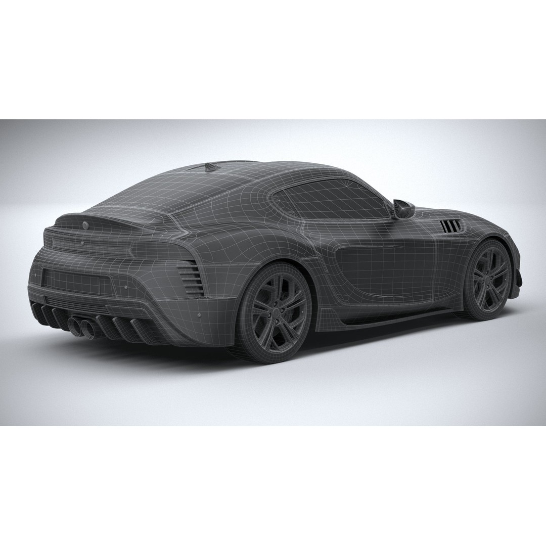 Generic Sport Car 3D Model – High Poly Game Asset, FBX, OBJ