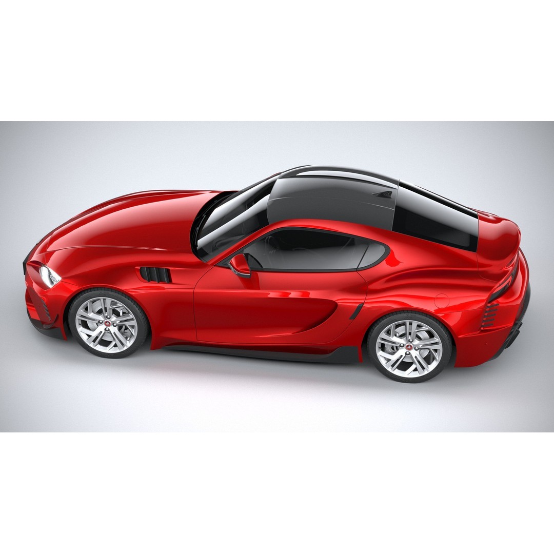 Generic Sport Car 3D Model – High Poly Game Asset, FBX, OBJ - View 11