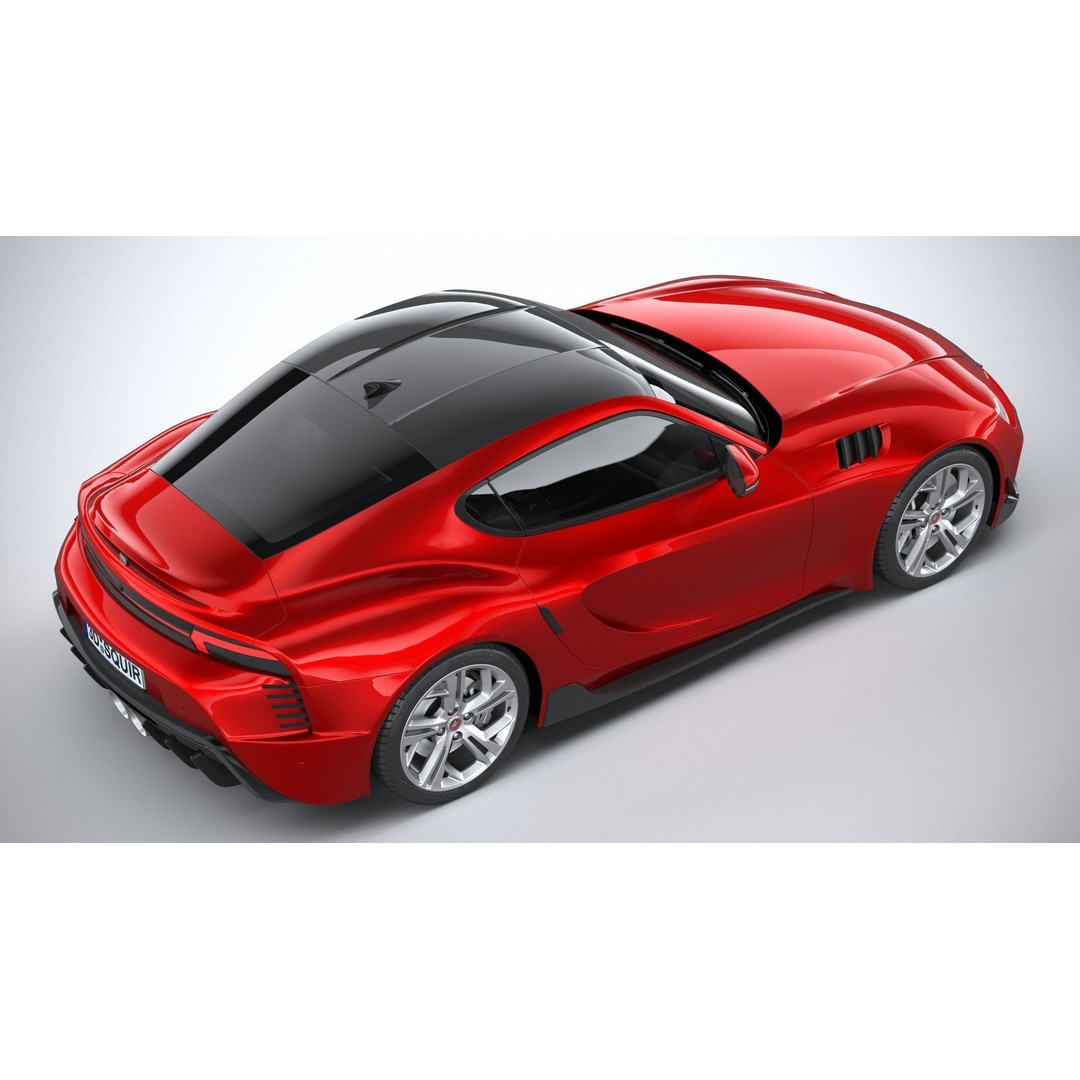 Generic Sport Car 3D Model – High Poly Game Asset, FBX, OBJ - View 12