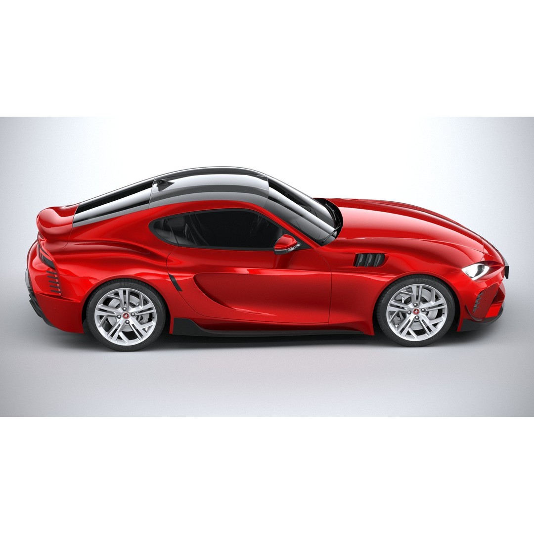 Generic Sport Car 3D Model – High Poly Game Asset, FBX, OBJ - View 13