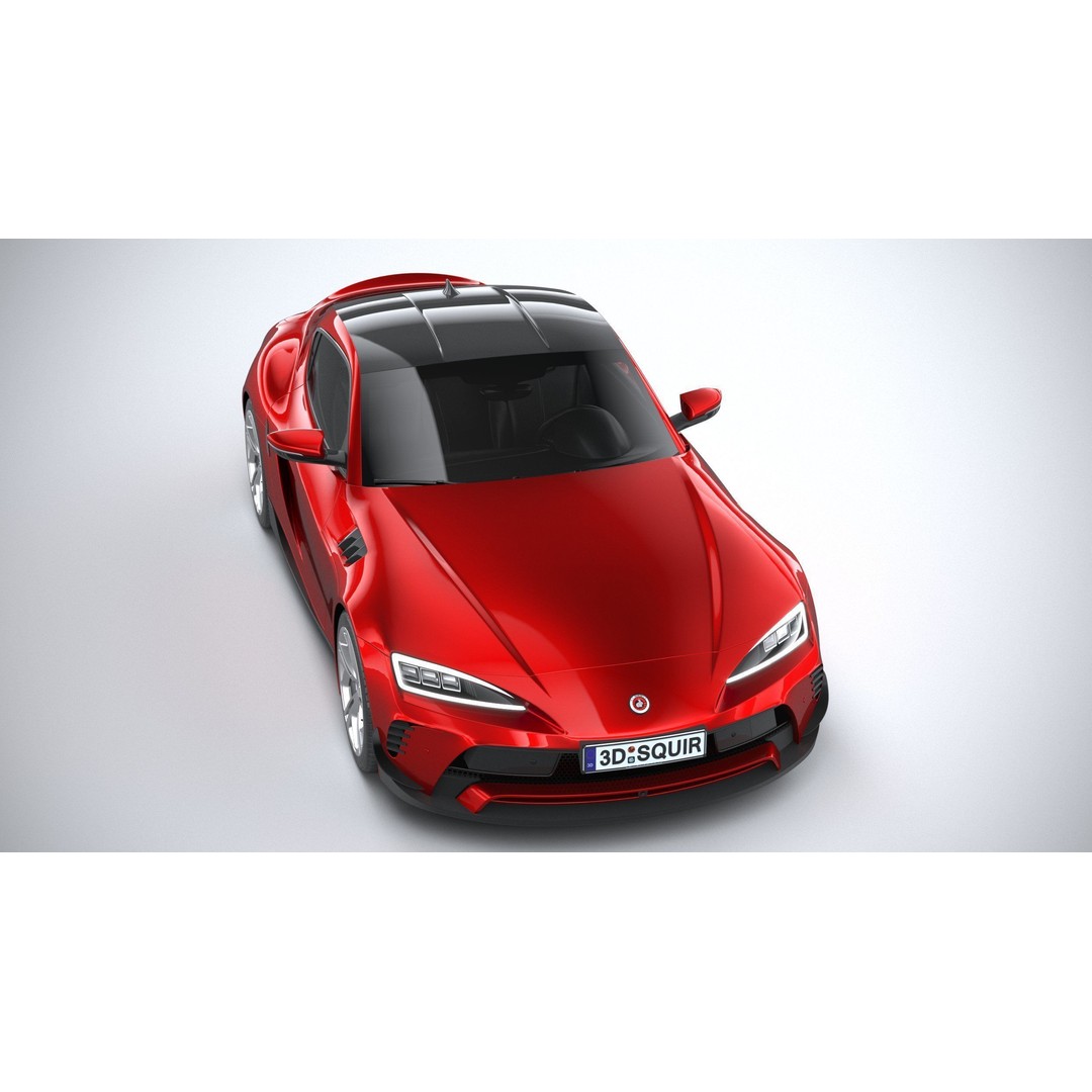 Generic Sport Car 3D Model – High Poly Game Asset, FBX, OBJ - View 14