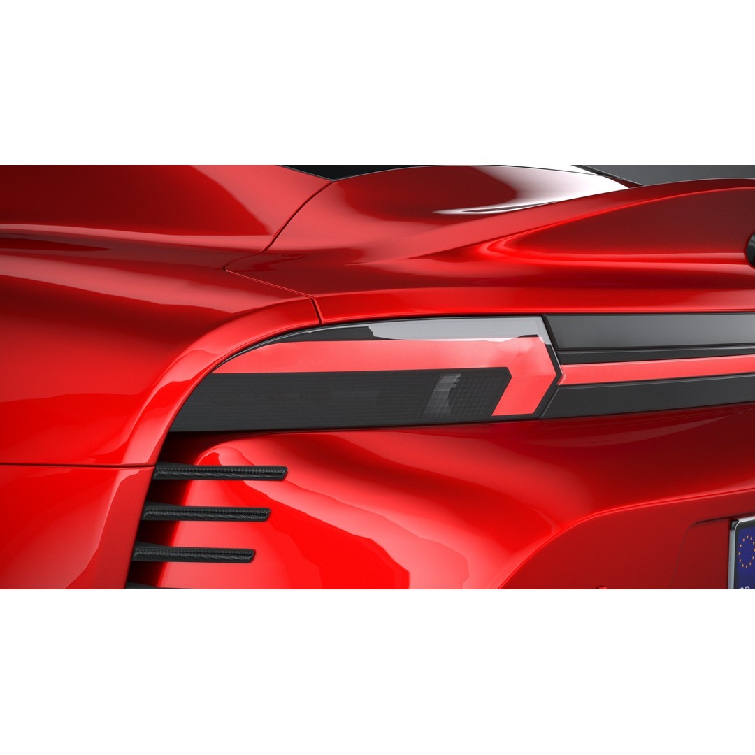 Generic Sport Car 3D Model – High Poly Game Asset, FBX, OBJ - View 17