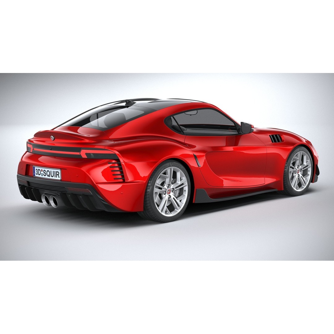 Generic Sport Car 3D Model – High Poly Game Asset, FBX, OBJ - View 19