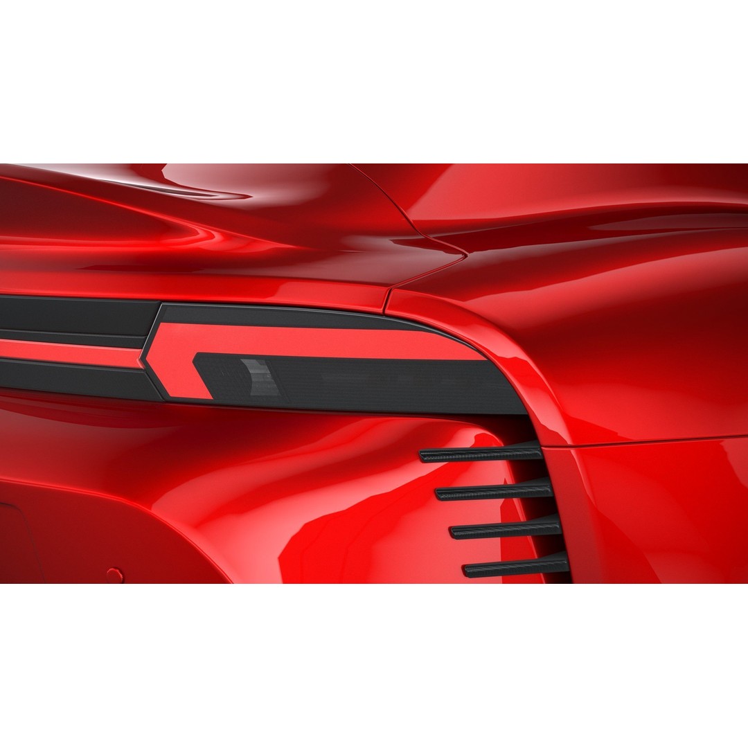 Generic Sport Car 3D Model – High Poly Game Asset, FBX, OBJ - View 20