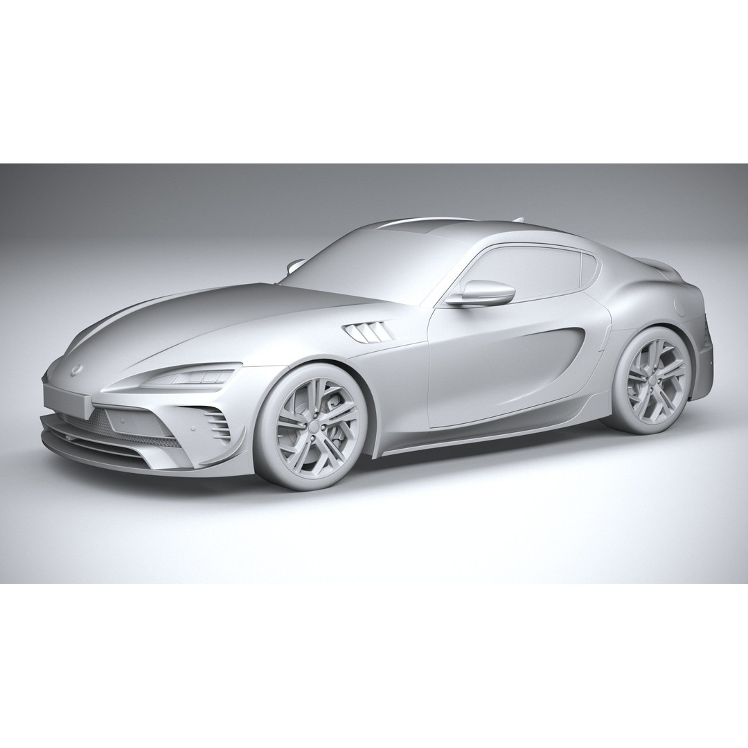 Generic Sport Car 3D Model – High Poly Game Asset, FBX, OBJ - View 21
