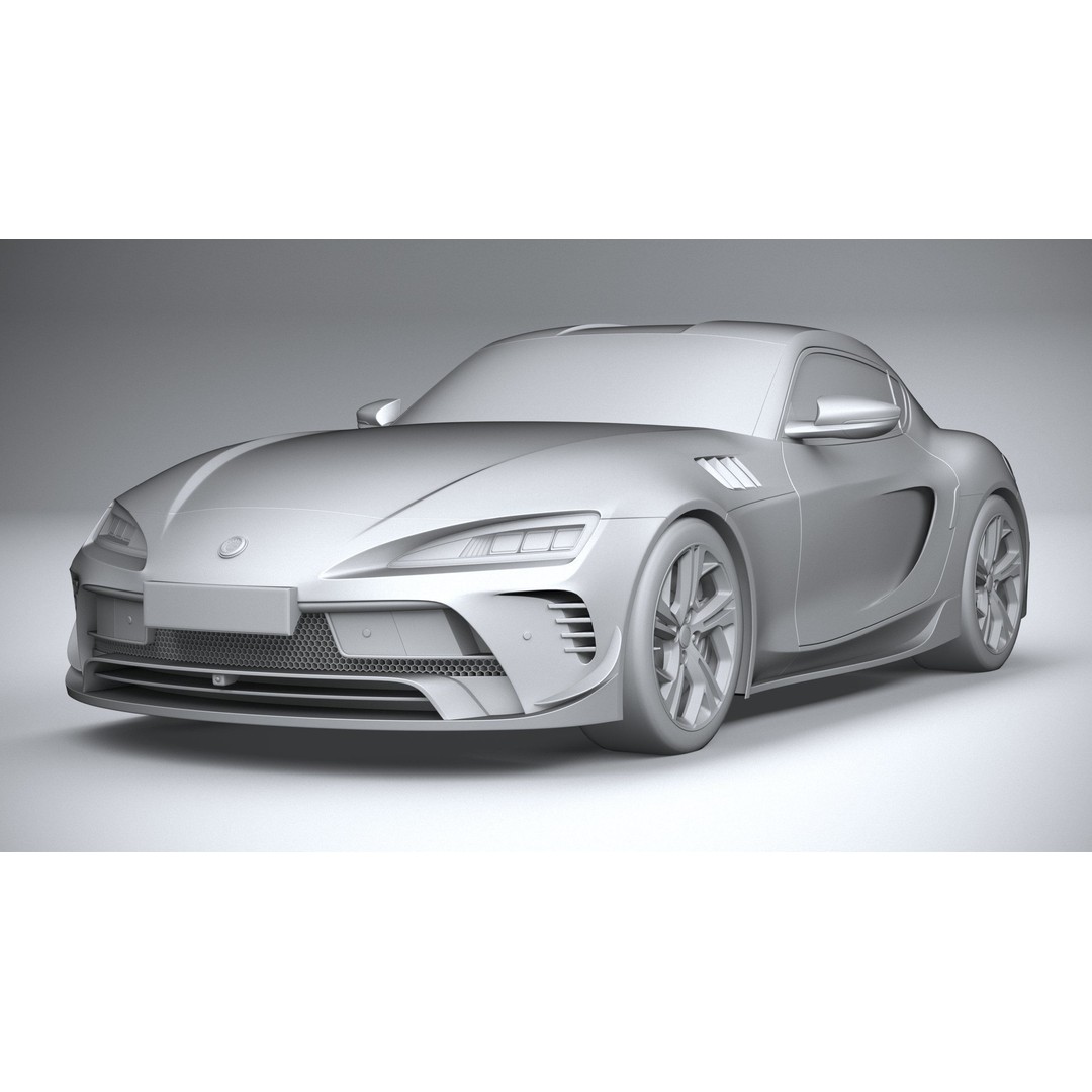 Generic Sport Car 3D Model – High Poly Game Asset, FBX, OBJ - View 22
