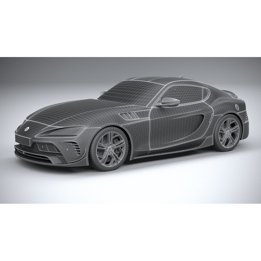 Generic Sport Car 3D Model – High Poly Game Asset, FBX, OBJ - View 28