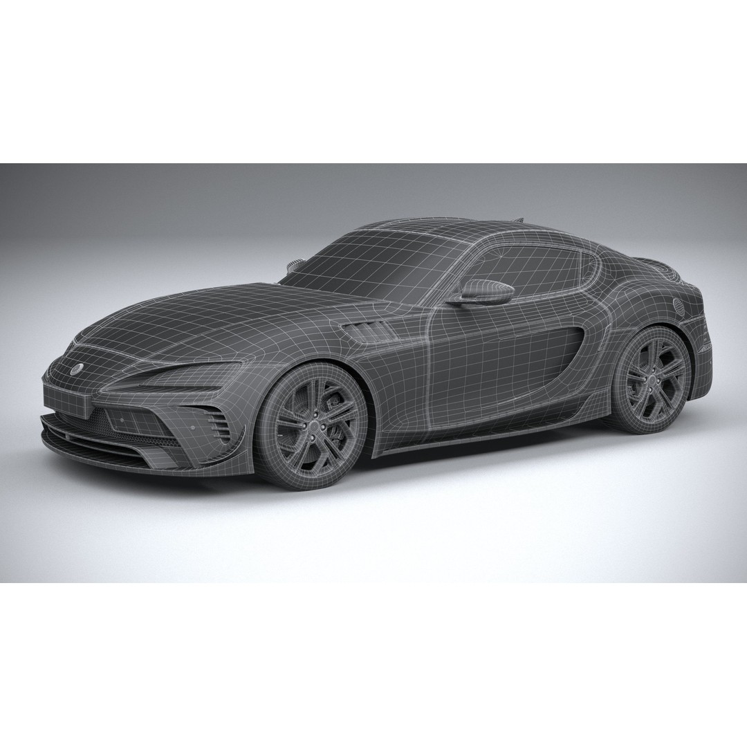 Generic Sport Car 3D Model – High Poly Game Asset, FBX, OBJ - View 30