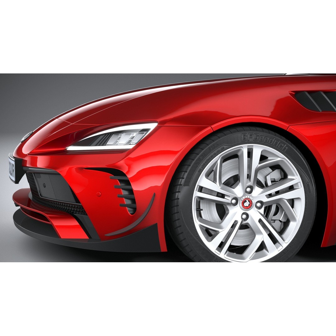 Generic Sport Car 3D Model – High Poly Game Asset, FBX, OBJ - View 5