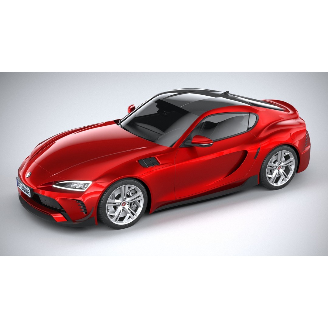 Generic Sport Car 3D Model – High Poly Game Asset, FBX, OBJ - View 9