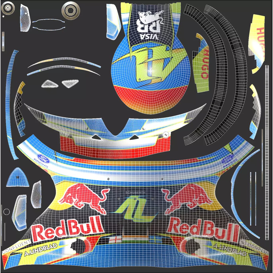 F1 Lindblad Helmet 3D Model – Detailed Racing Asset, FBX, PBR - View 24