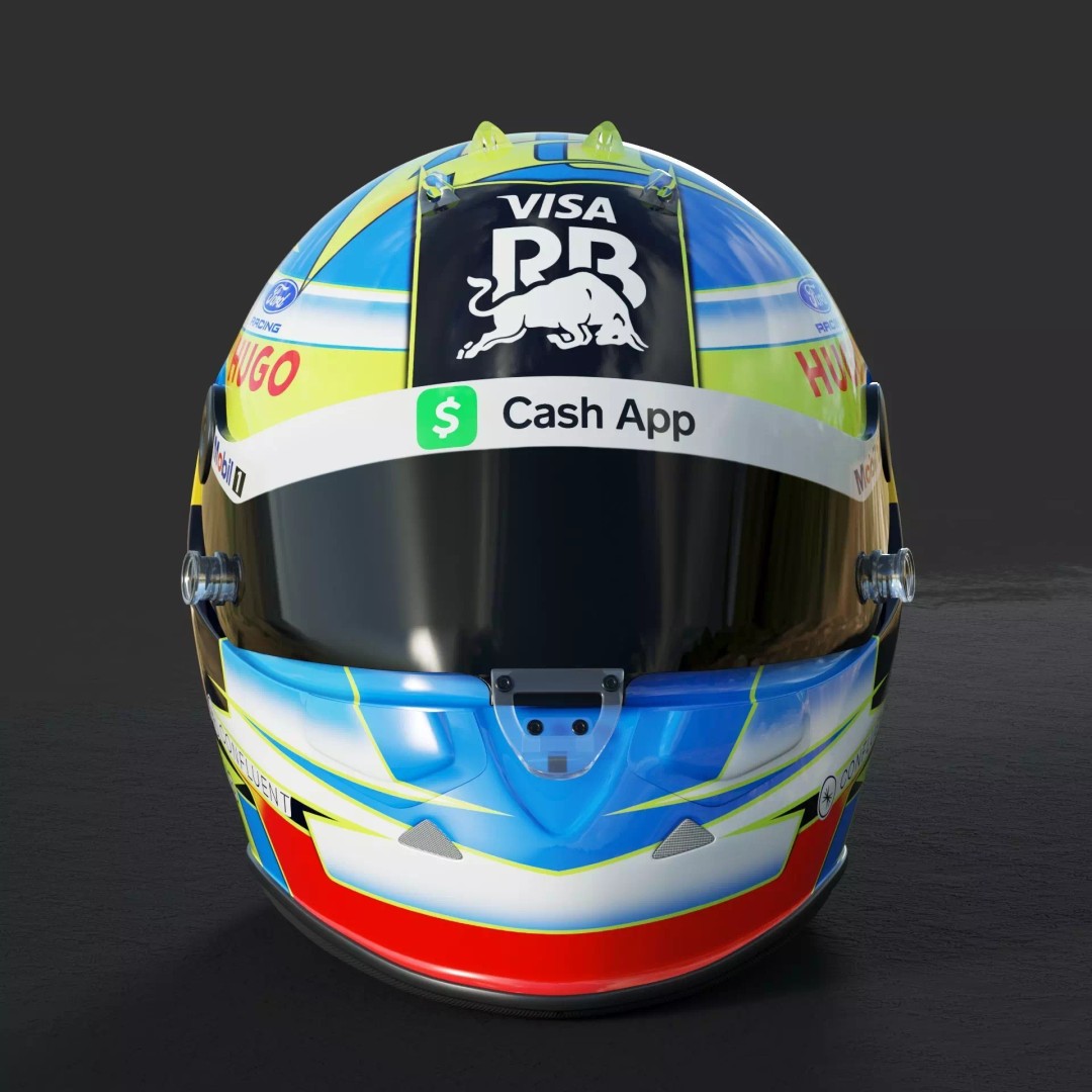 F1 Lindblad Helmet 3D Model – Detailed Racing Asset, FBX, PBR - View 5