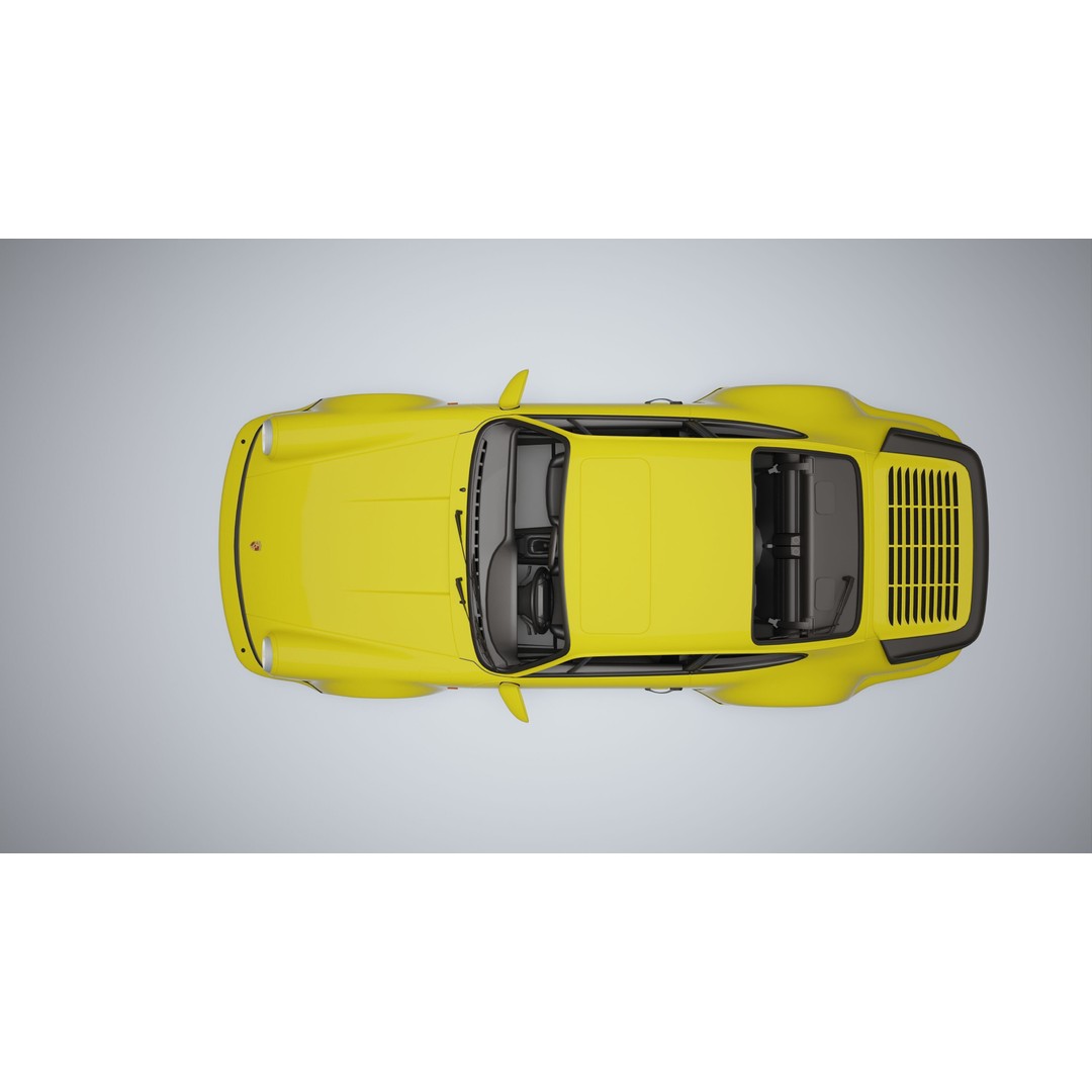 Porsche 911 964 Turbo 3D Model – Low Poly Game Asset, FBX, PBR - View 29