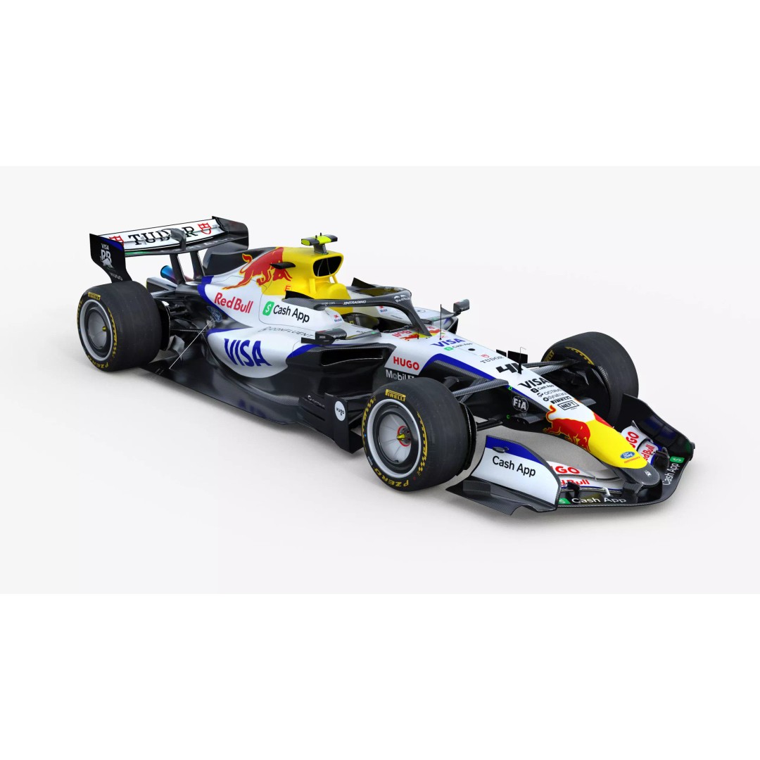 F1 Visa Cash App VICARB03 2026 3D Model – Low Poly Racing Car, FBX - View 10