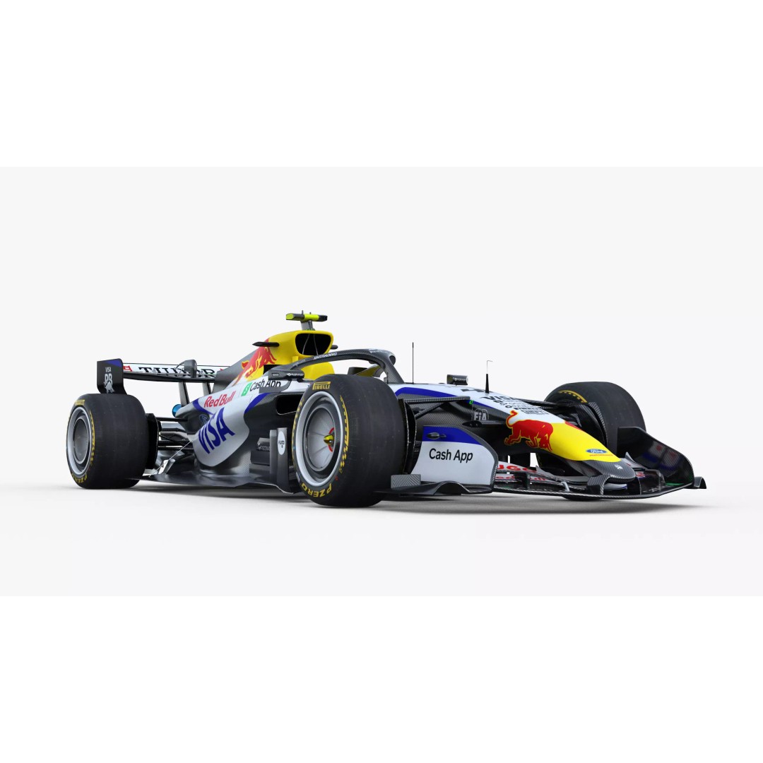 F1 Visa Cash App VICARB03 2026 3D Model – Low Poly Racing Car, FBX - View 11