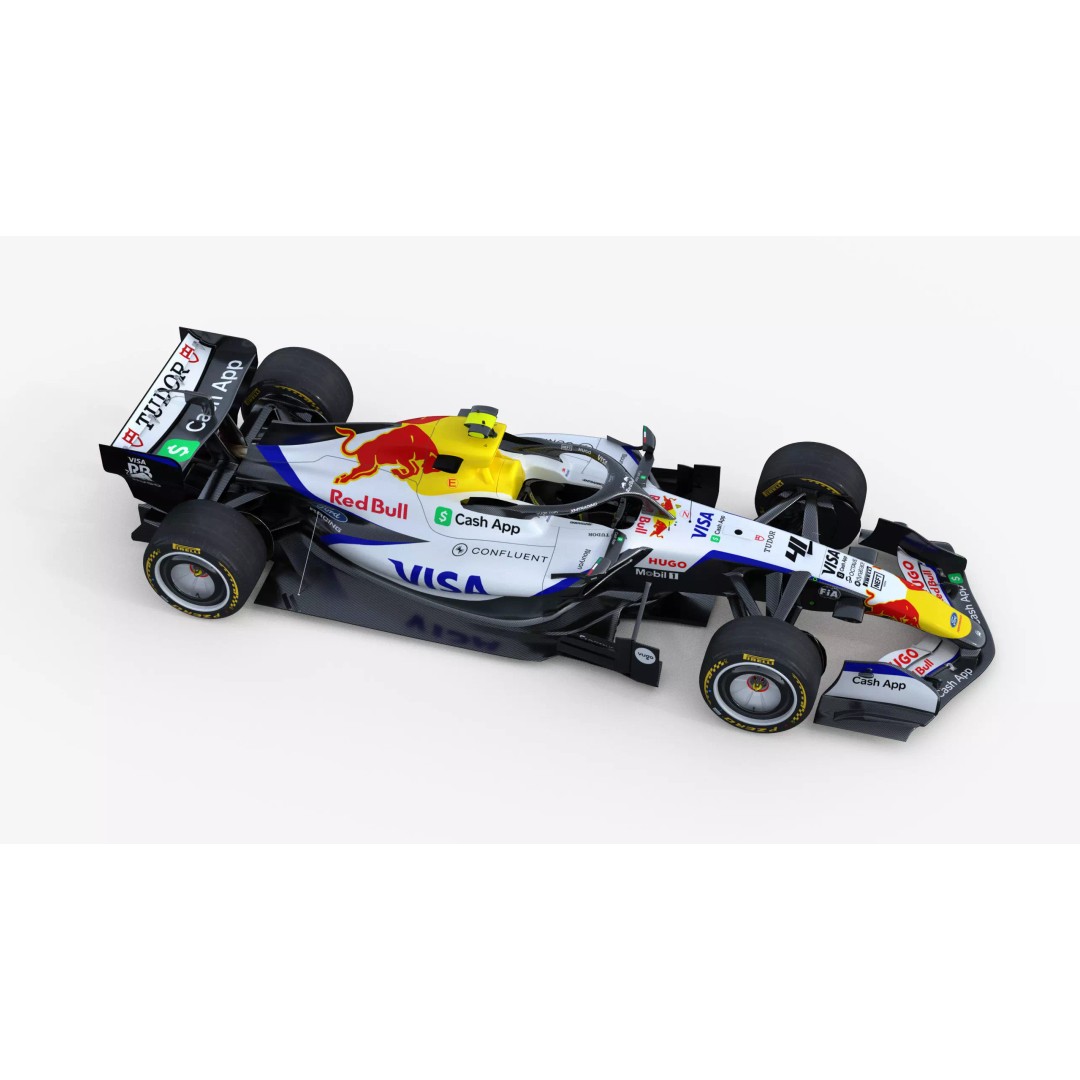 F1 Visa Cash App VICARB03 2026 3D Model – Low Poly Racing Car, FBX - View 12