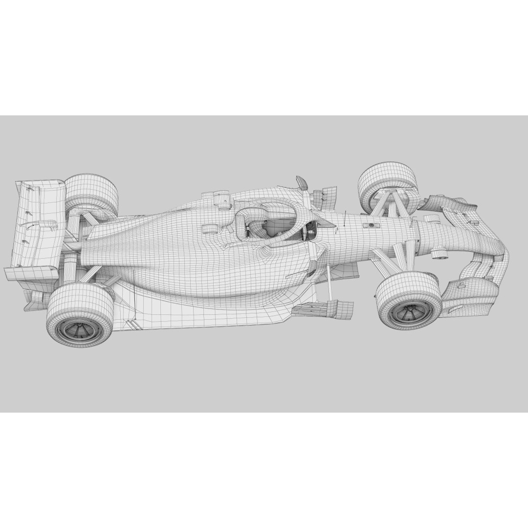 F1 Visa Cash App VICARB03 2026 3D Model – Low Poly Racing Car, FBX - View 14