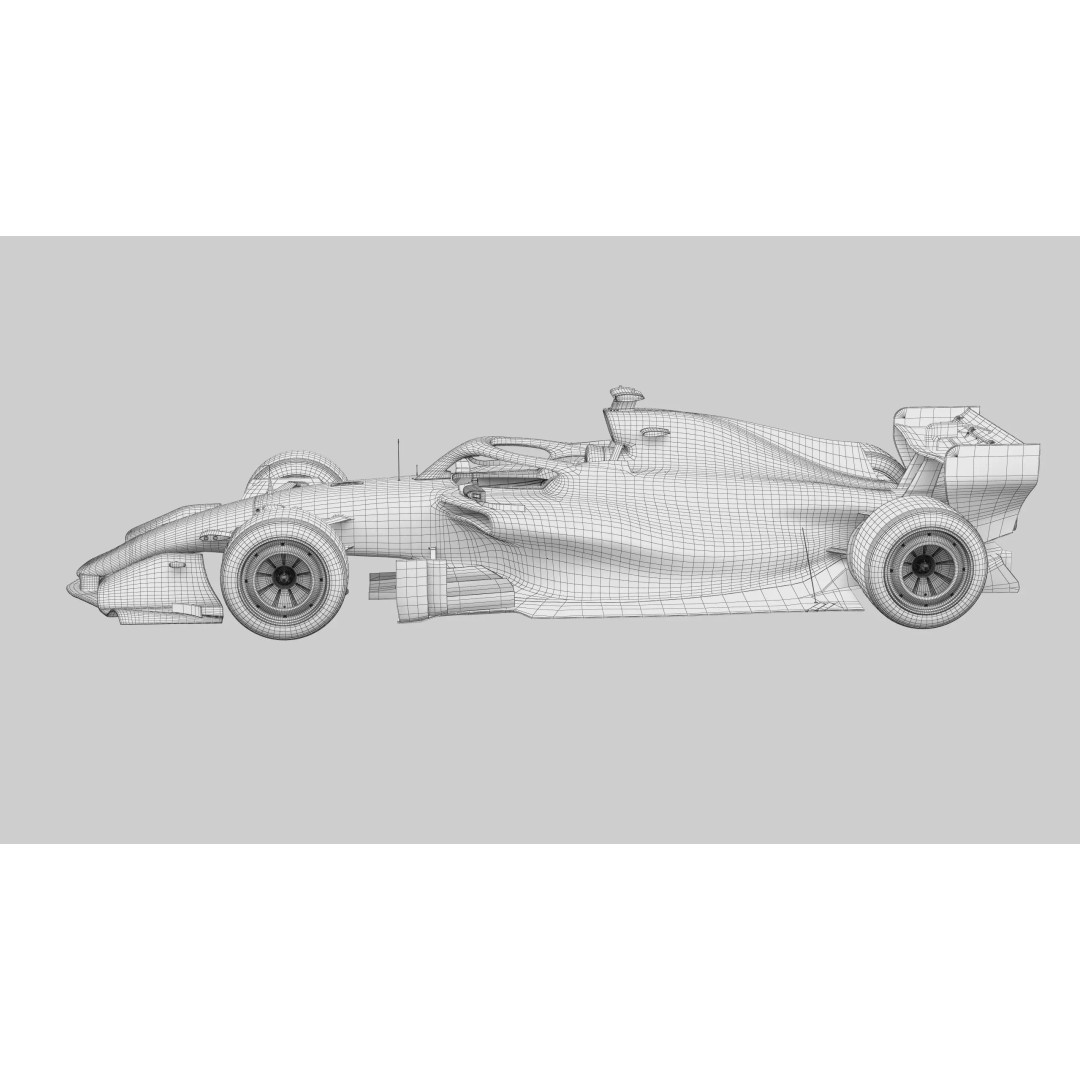 F1 Visa Cash App VICARB03 2026 3D Model – Low Poly Racing Car, FBX - View 22