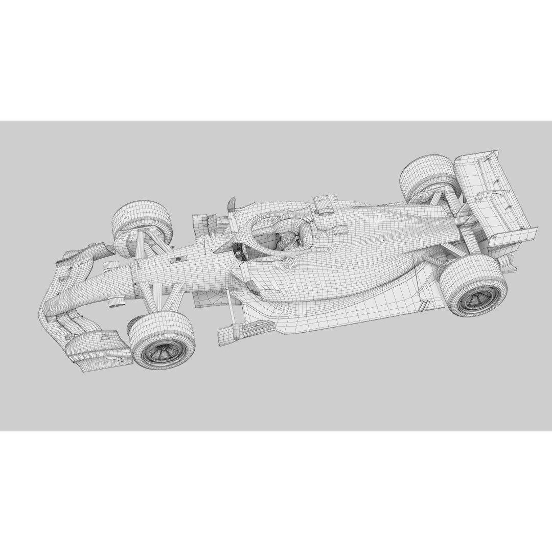 F1 Visa Cash App VICARB03 2026 3D Model – Low Poly Racing Car, FBX - View 23