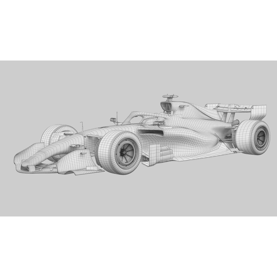 F1 Visa Cash App VICARB03 2026 3D Model – Low Poly Racing Car, FBX - View 24