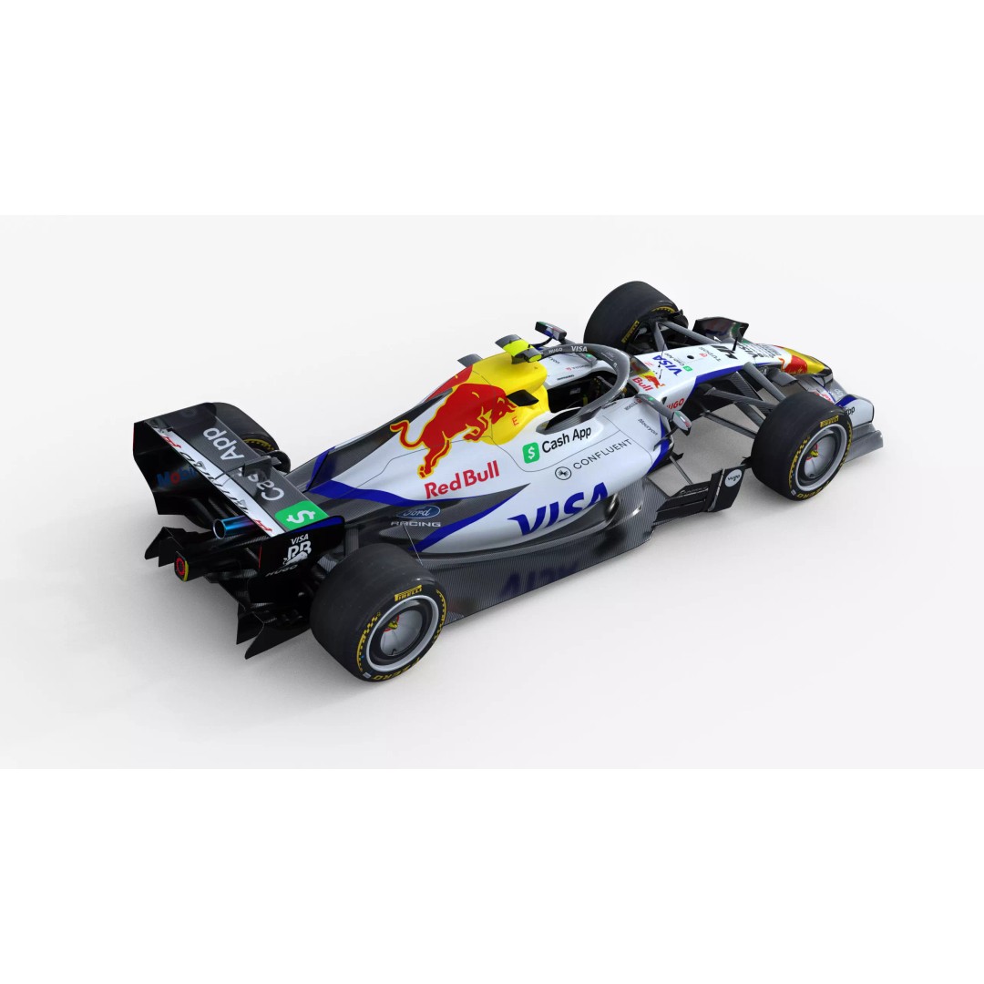 F1 Visa Cash App VICARB03 2026 3D Model – Low Poly Racing Car, FBX - View 8