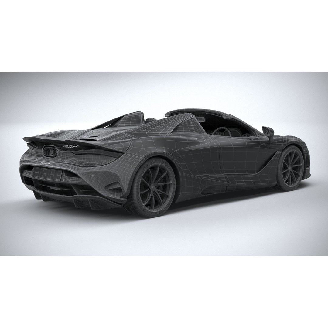 McLaren 750S Spider 2024 3D Model – High Poly Sport Car, FBX, OBJ