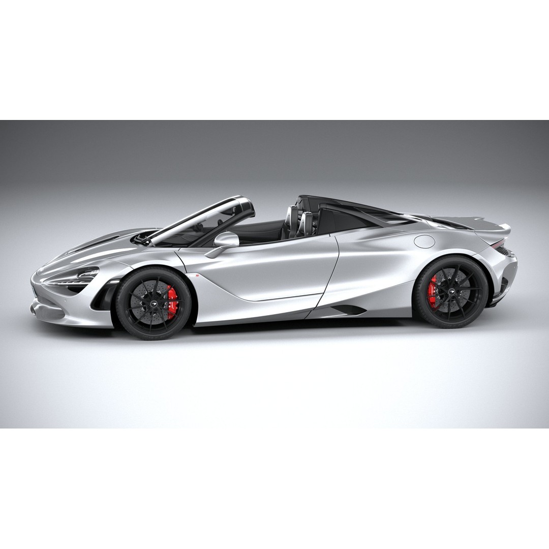 McLaren 750S Spider 2024 3D Model – High Poly Sport Car, FBX, OBJ - View 10