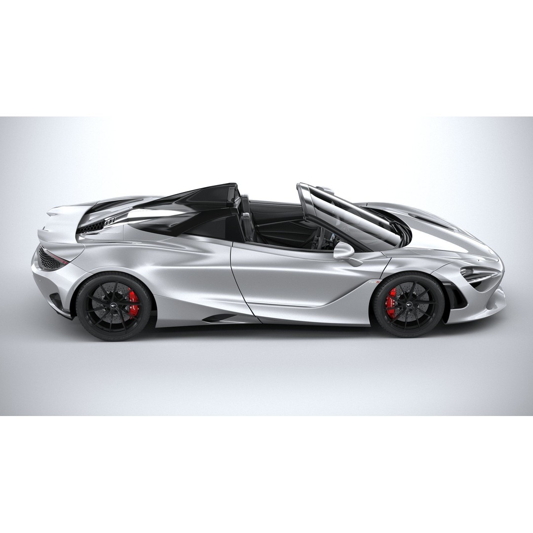 McLaren 750S Spider 2024 3D Model – High Poly Sport Car, FBX, OBJ - View 13