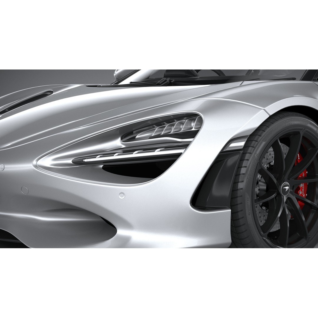 McLaren 750S Spider 2024 3D Model – High Poly Sport Car, FBX, OBJ - View 16