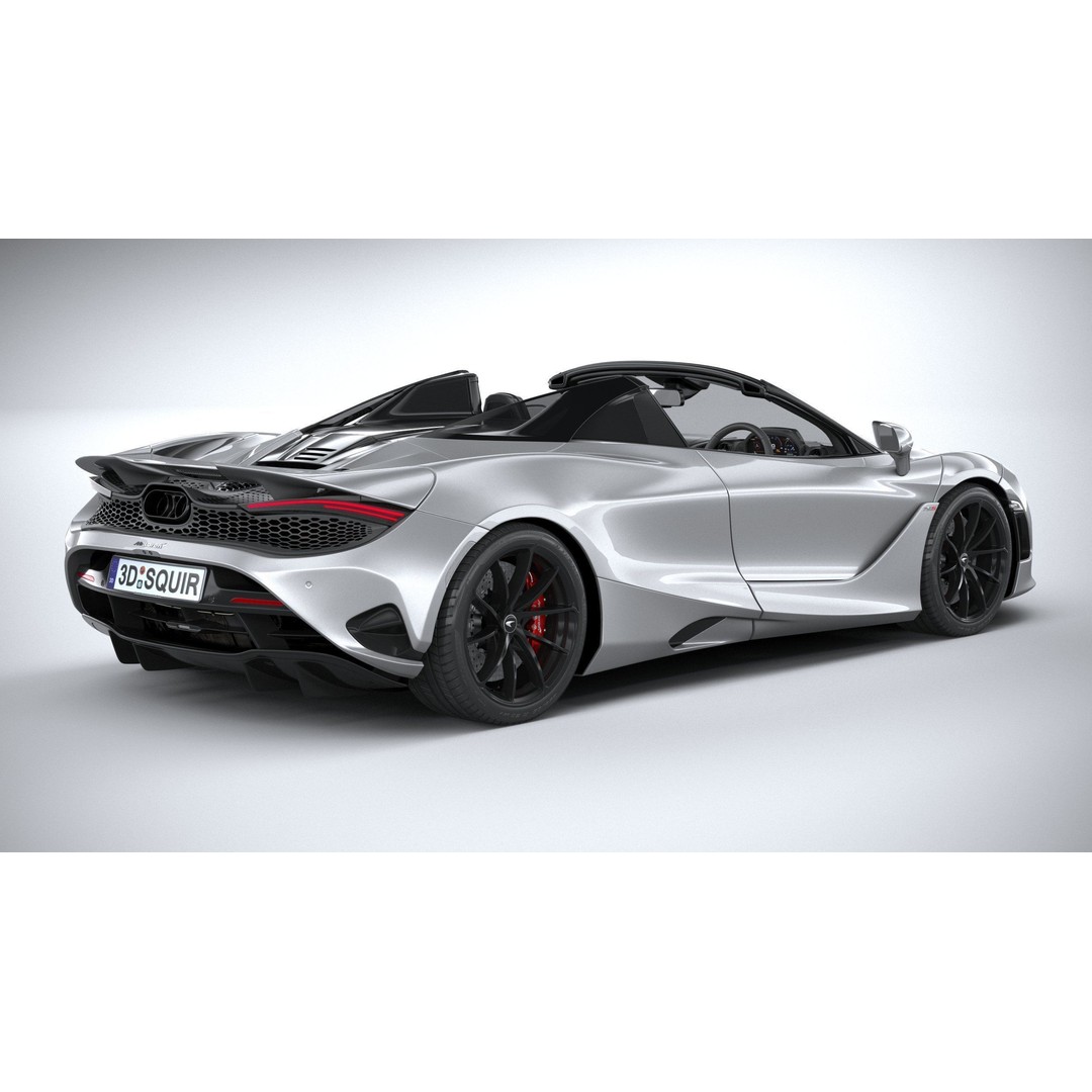 McLaren 750S Spider 2024 3D Model – High Poly Sport Car, FBX, OBJ - View 19