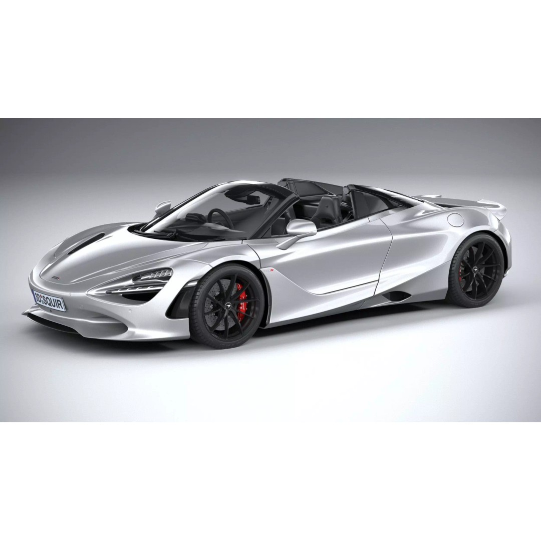 McLaren 750S Spider 2024 3D Model – High Poly Sport Car, FBX, OBJ - View 2
