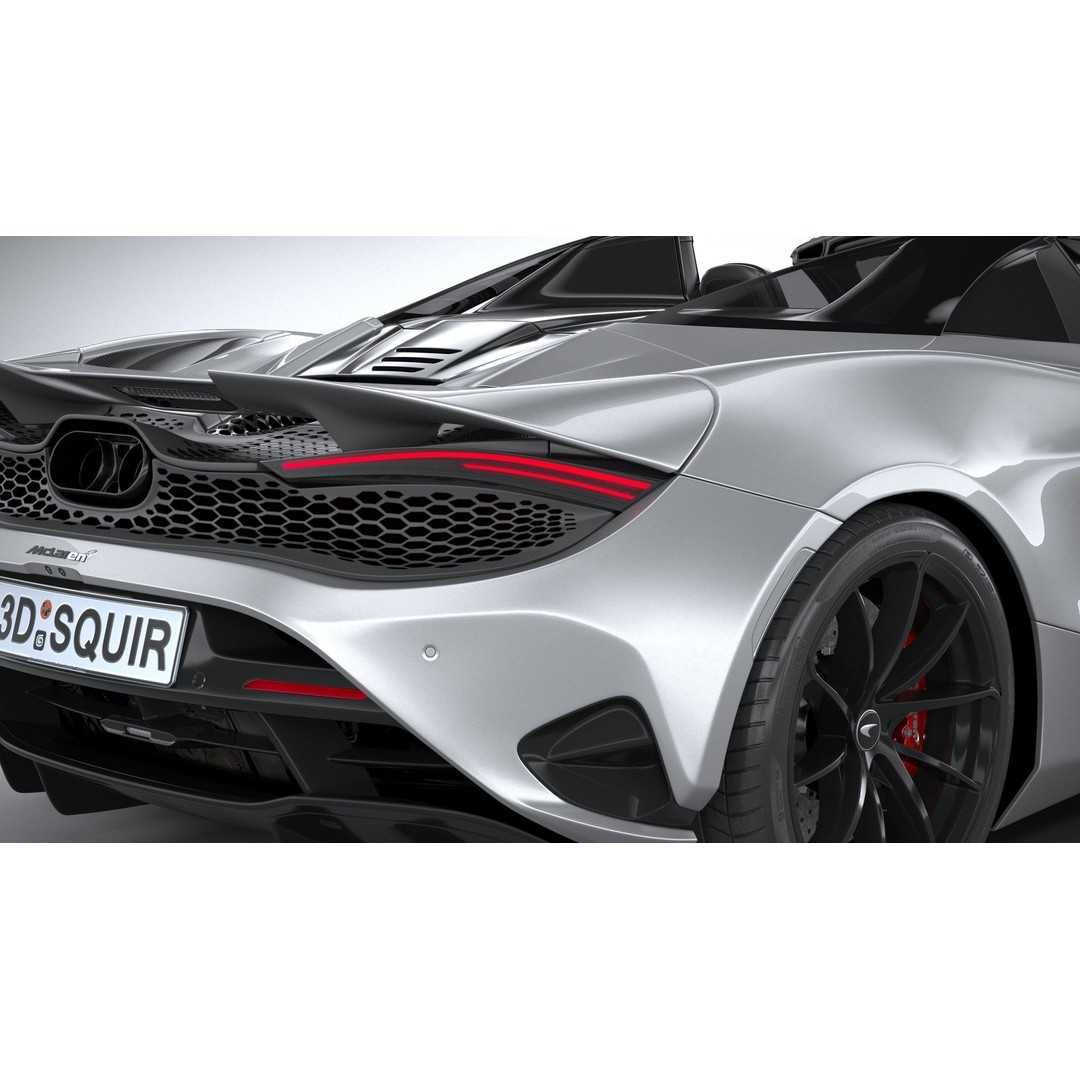 McLaren 750S Spider 2024 3D Model – High Poly Sport Car, FBX, OBJ - View 20