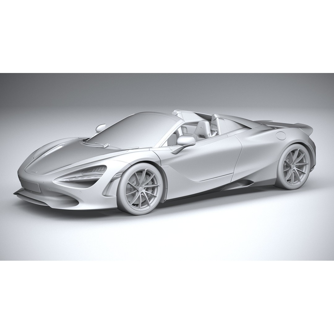 McLaren 750S Spider 2024 3D Model – High Poly Sport Car, FBX, OBJ - View 24