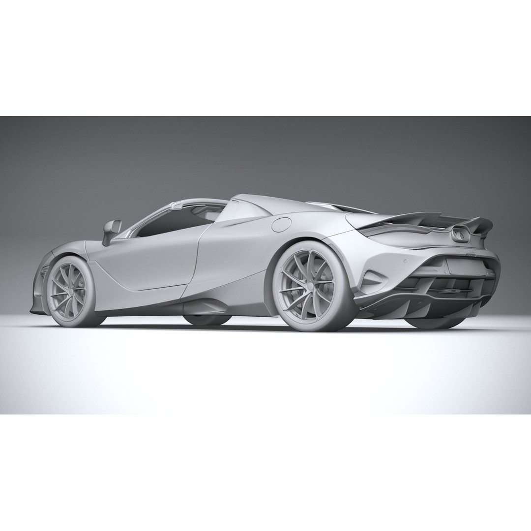 McLaren 750S Spider 2024 3D Model – High Poly Sport Car, FBX, OBJ - View 26