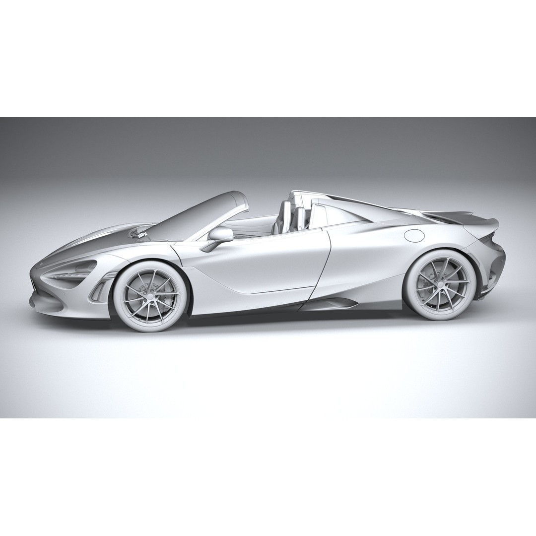 McLaren 750S Spider 2024 3D Model – High Poly Sport Car, FBX, OBJ - View 27