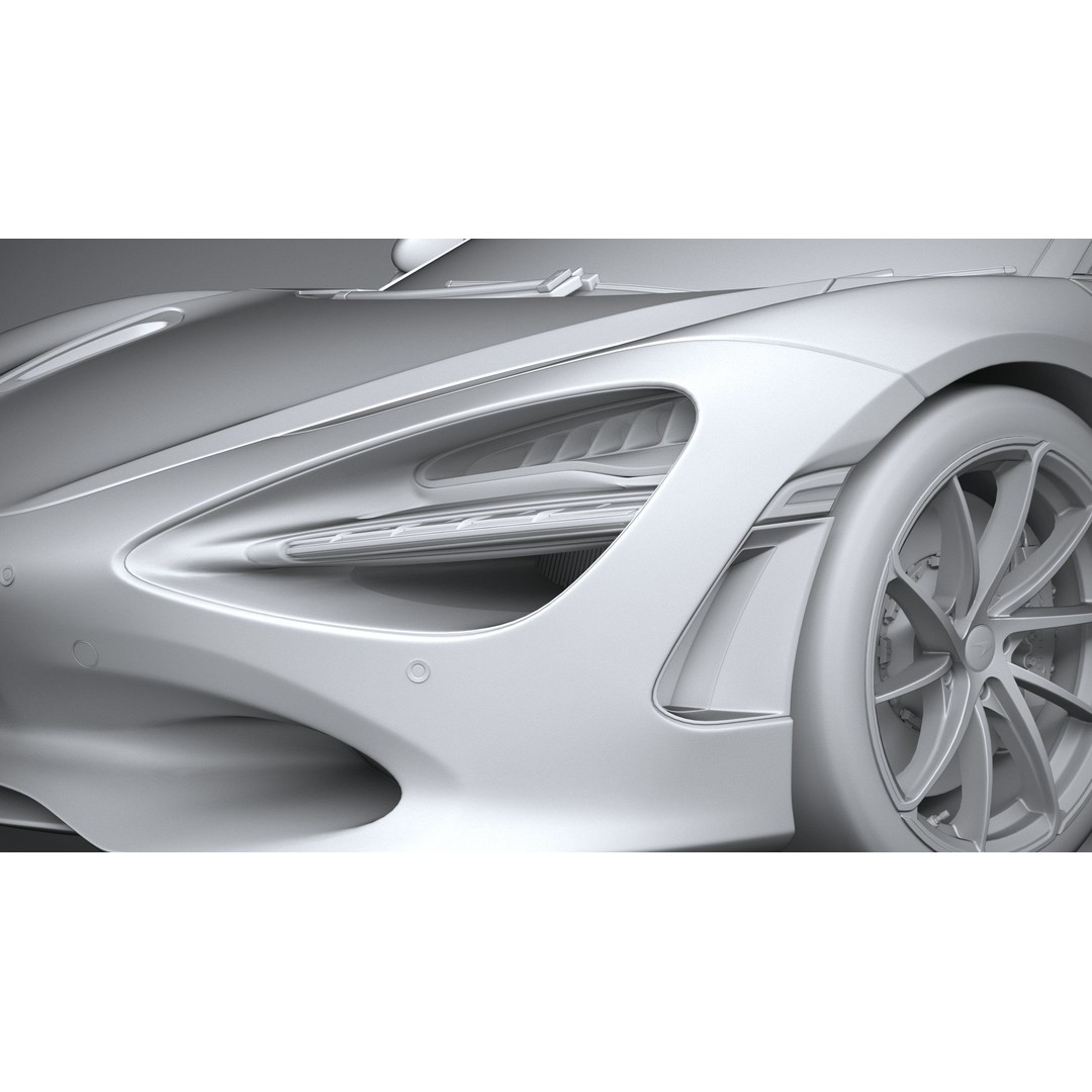 McLaren 750S Spider 2024 3D Model – High Poly Sport Car, FBX, OBJ - View 28