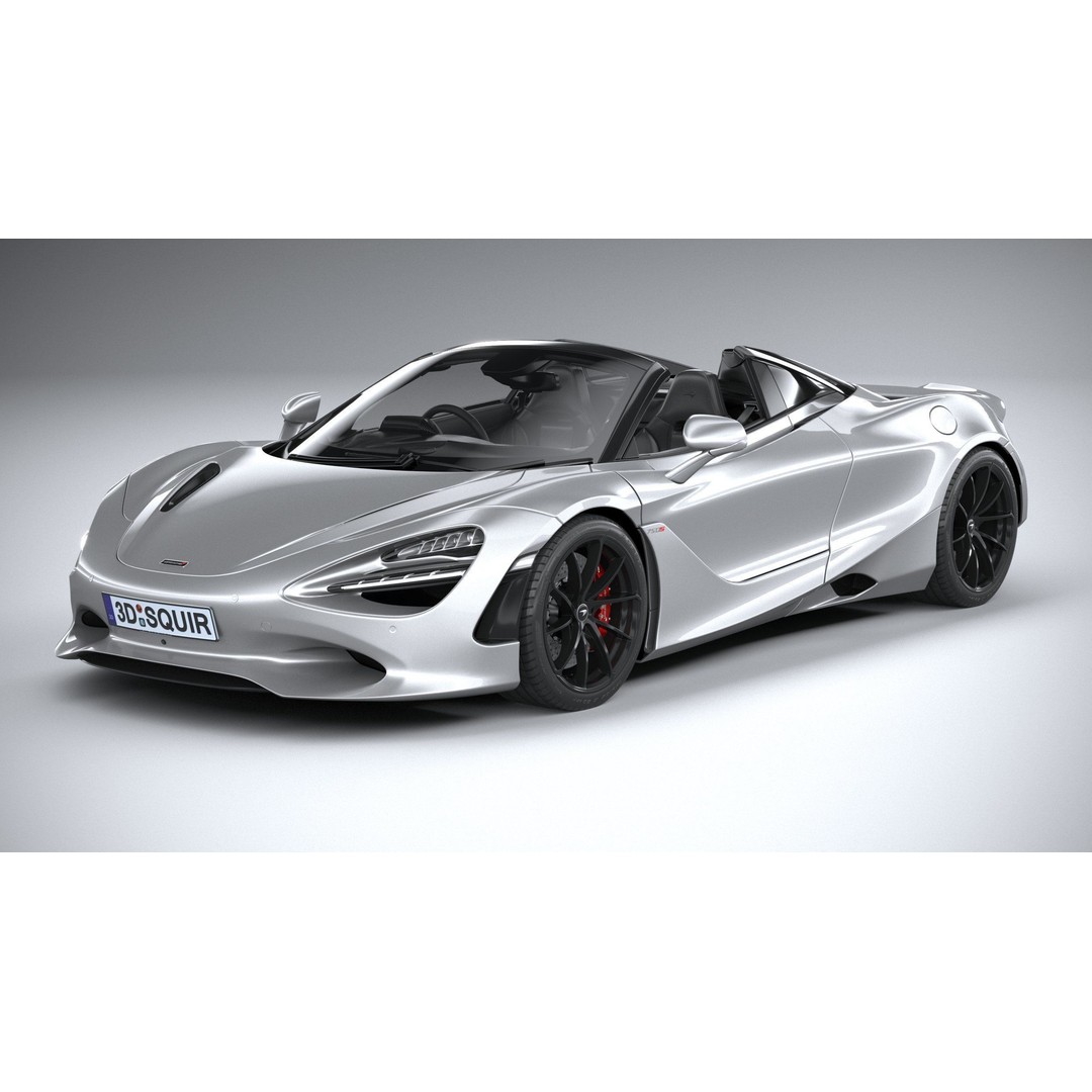 McLaren 750S Spider 2024 3D Model – High Poly Sport Car, FBX, OBJ - View 3