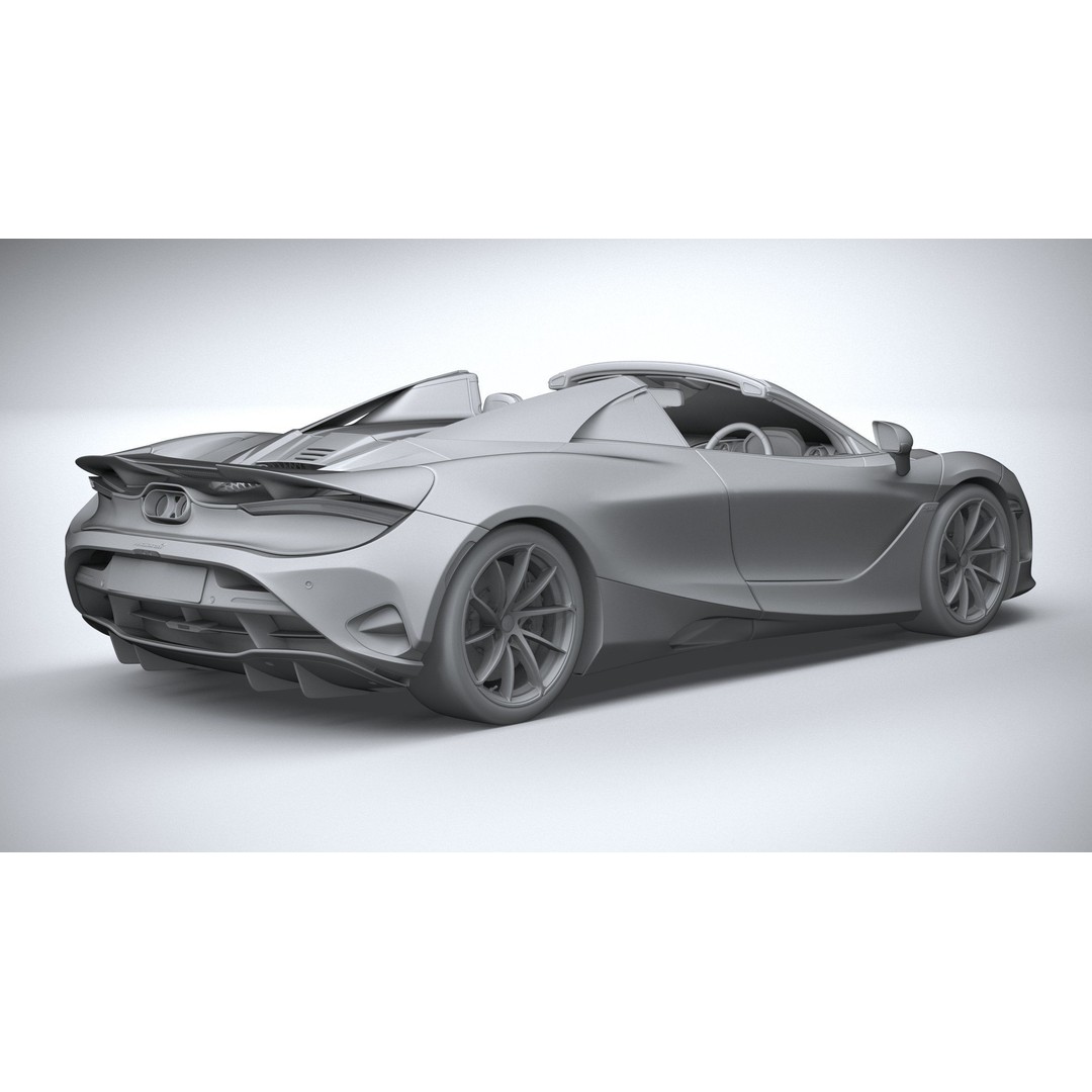 McLaren 750S Spider 2024 3D Model – High Poly Sport Car, FBX, OBJ - View 30