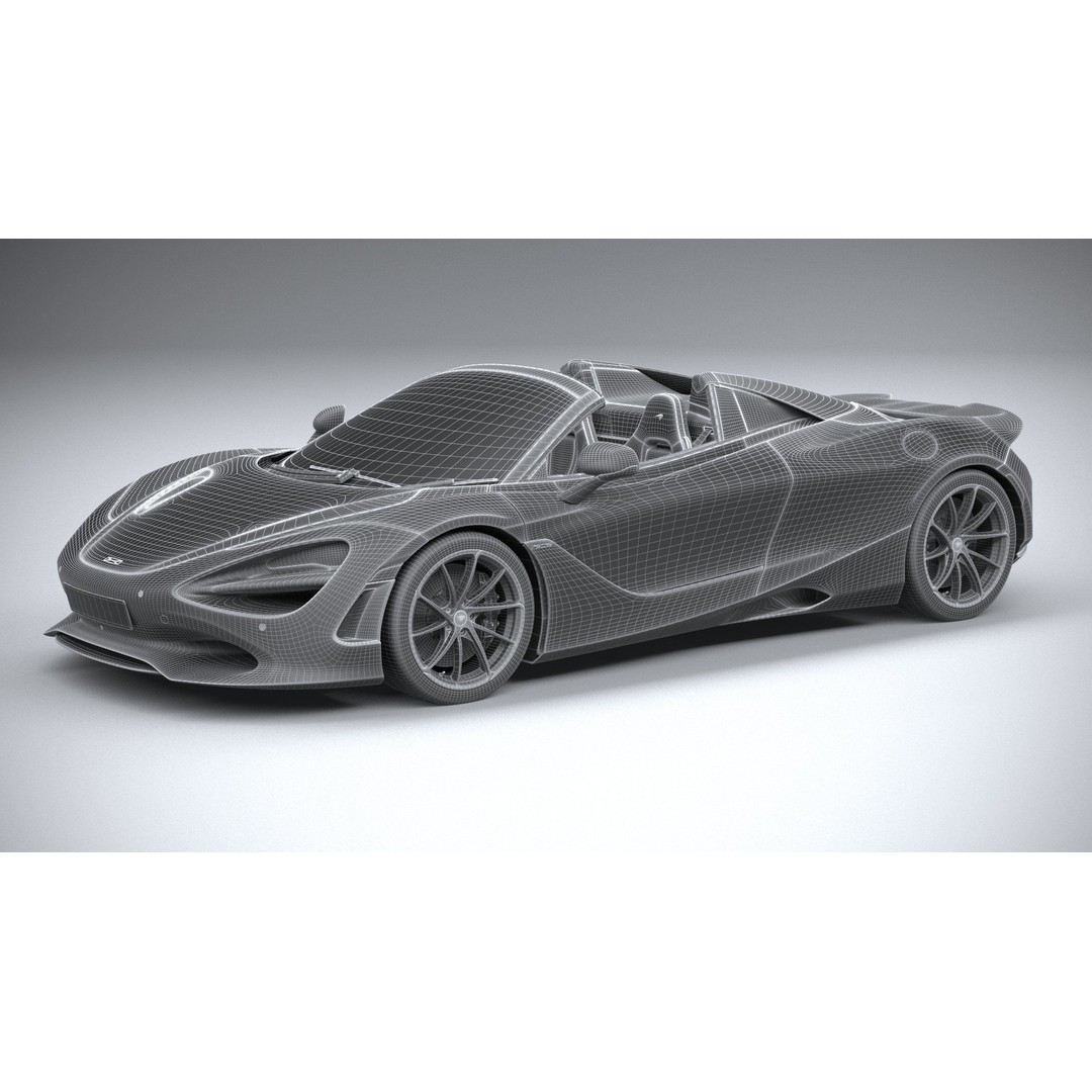 McLaren 750S Spider 2024 3D Model – High Poly Sport Car, FBX, OBJ - View 31
