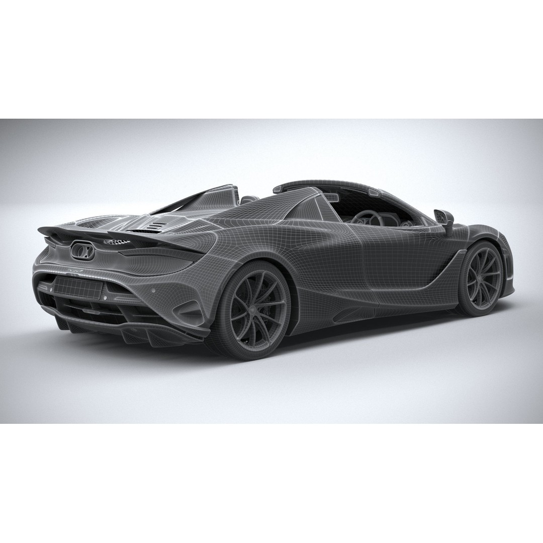 McLaren 750S Spider 2024 3D Model – High Poly Sport Car, FBX, OBJ - View 32