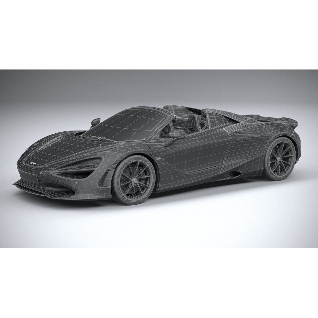 McLaren 750S Spider 2024 3D Model – High Poly Sport Car, FBX, OBJ - View 33