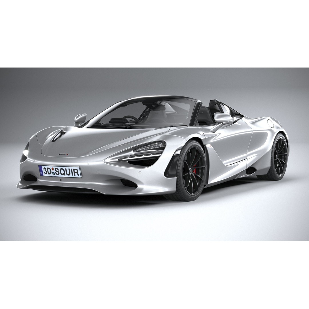 McLaren 750S Spider 2024 3D Model – High Poly Sport Car, FBX, OBJ - View 4