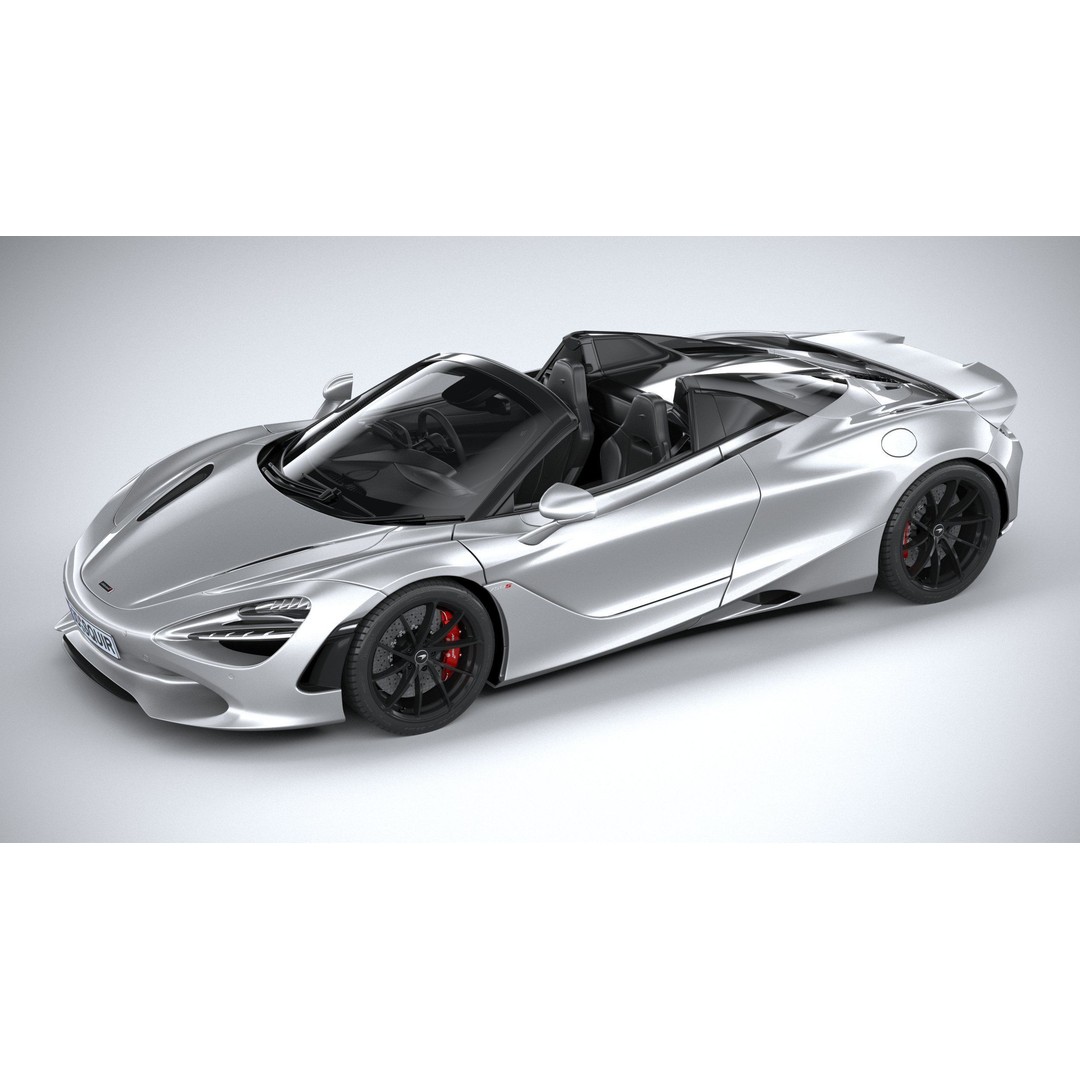 McLaren 750S Spider 2024 3D Model – High Poly Sport Car, FBX, OBJ - View 9