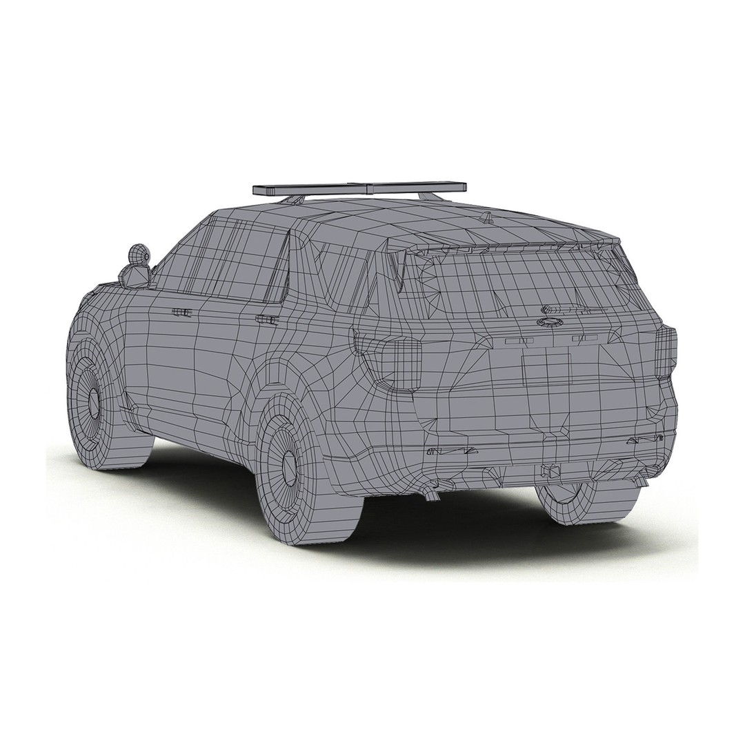 Police Car 3D Model – Low Poly Game Asset, FBX, PBR Textures